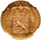 Netherlands. 10 Gulden, 1875 NGC MS66 - 2