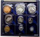 Seychelles. 9 Piece Proof Set including Gold 1,000 Rupees, 1976 Proof - 2