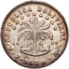 Bolivia. 8 Soles, 1850-FM (Potosi) NGC AU53 - 2