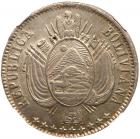 Bolivia. Boliviano, 1866-PTS FP NGC AU58