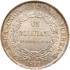 Bolivia. Boliviano, 1872-PTS FM PCGS MS64 - 2