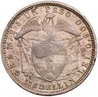 Colombia. Peso, 1871 (Medellin) NGC AU55 - 2