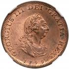 Great Britain. Farthing, 1799 NGC MS64 RB