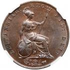 Great Britain. Halfpenny, 1838 NGC Unc - 2