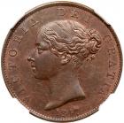 Great Britain. Halfpenny, 1847 NGC AU58 BR