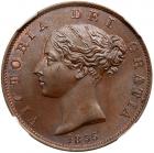 Great Britain. Halfpenny, 1855 NGC MS63 BR