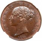 Great Britain. Halfpenny, 1858 NGC MS63 BR