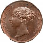 Great Britain. Halfpenny, 1858/7 NGC MS64 RB