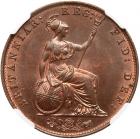 Great Britain. Halfpenny, 1858/7 NGC MS64 RB - 2