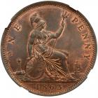 Great Britain. Penny, 1863 NGC MS65 BR - 2