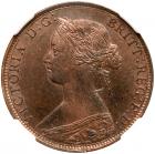 Great Britain. Halfpenny, 1863 NGC MS64 RB