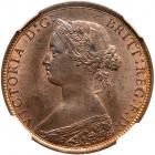 Great Britain. Halfpenny, 1868 NGC MS64 RB