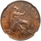 Great Britain. Penny, 1877 NGC MS63 BR - 2