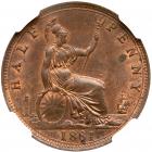 Great Britain. Halfpenny, 1881 NGC MS63 BR - 2