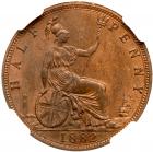 Great Britain. Halfpenny, 1882-H NGC MS63 BR - 2