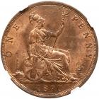 Great Britain. Penny, 1890 NGC MS64 RB - 2