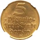 Poland: Danzig. 5 Pfennig, 1932 NGC MS65 - 2