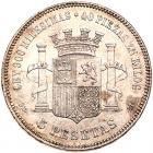 Spain. 5 Pesetas, 1870 (70)-SNM NGC AU55 - 2