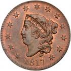 1817 N-5 R3 PCGS graded MS65 Red & Brown, CAC Approved