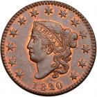 1820/19 N-3 Small Overdate 20 over 19 PCGS graded MS65 Red & Brown, CAC Approved