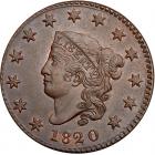 1820 N-7 R3 Small Date PCGS graded MS64 Brown, CAC Approved