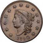 1820 N-9 R3 Large Date PCGS graded MS64+ Brown