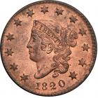 1820 N-15 R2 Small Date PCGS graded MS64 Red & Brown