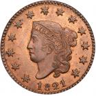 1821 N-2 R1 PCGS graded MS64 Red & Brown, CAC Approved