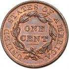 1837 N-3 R1 Plain Hair Cord, Medium Letters PCGS graded MS65 Red & Brown, CAC Approved - 2