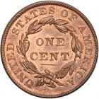 1837 N-6 R2 Plain Hair Cord, Medium Letters PCGS graded MS65 Red & Brown - 2