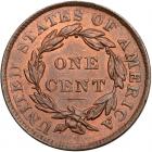 1837 N-13 R2 Plain Hair Cord, Medium Letters PCGS graded MS66 Red & Brown, CAC Approved - 2