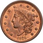 1838 N-4 R2 PCGS graded MS65 Red & Brown, CAC Approved