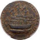 1779 Rhode Island Ship Token without Wreath Breen-1139 PCGS graded VF30, CAC Approved