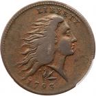 1793 S-11b R4 Wreath Cent, Lettered Edge PCGS graded F15, CAC Approved