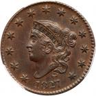 1827 N-7 R3 PCGS graded MS63 Brown, CAC Approved