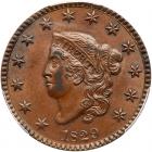 1829 N-1 R3 Large Letters PCGS graded MS63 Brown