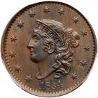 1834 N-4 R2 Large 8 & Small Stars PCGS graded MS62 Brown