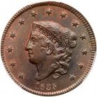 1835 N-5 R2 Small 8 & Stars PCGS graded MS65 Brown