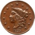 1835 N-8 R1 Head of 1836 PCGS graded MS62 Brown