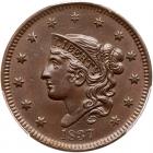 1837 N-12 R3 Head of 1838 PCGS graded MS65 Brown