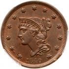 1840 N-3 R1 Small Date PCGS graded MS64+ Brown, CAC Approved