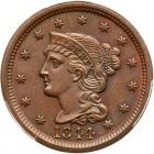 1844 N-5 R1 First 4 Repunched PCGS graded MS63 Brown