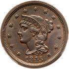 1845 N-2 R1 PCGS graded MS64 Brown, CAC Approved