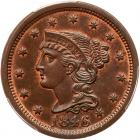 1846 N-11 R1 Medium Date PCGS graded MS64+ Brown, CAC Approved