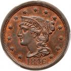 1846 N-12 R1 Tall Date PCGS graded MS64 Red & Brown