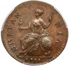 Great Britain. Halfpenny, 1771 PCGS MS63 BR - 2