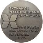 Israel. Pair of Rare 1973 Exchange National Bank of Chicago 45 & 59mm Silver Medals - 2