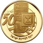 Israel. President Chaim Herzog State Gold Medal, 1998 Choice Brilliant Unc