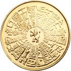 Israel. Jerusalem (multi-language), State Gold Medal, 1995 Choice Brilliant Unc - 2