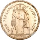 New Zealand. 'Waitangi' Crown, 1935 PCGS Proof 65 - 2